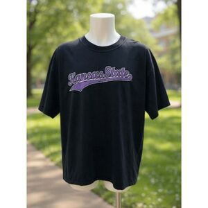 Gildan Kansas State Black T-Shirt. Size XL. Great colors and fade.